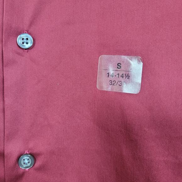 👔 Alfani Men's Dress Shirt Small Maroon Athletic Fit Long Sleeve Button-Up - Picture 4 of 6